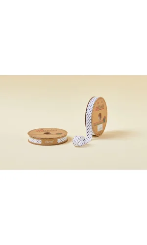 Biye Puanlı Katlı B08 Lacivert 2 cm 25 Metre %65 Koton %35 Polyester