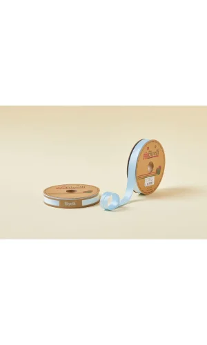 Biye Saten Katlı 004 Mavi 2 cm 25 Metre %100 Polyester