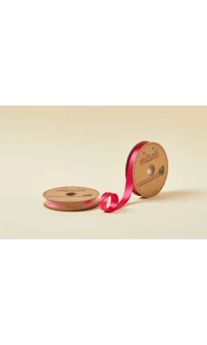 Biye Saten Katlı 008 Fuşya 2 cm 25 Metre %100 Polyester