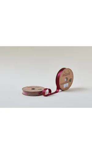 Biye Saten Katlı 022 Bordo 2 cm 25 Metre %100 Polyester