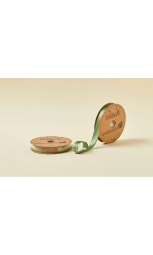 Biye Saten Katlı 027 Koyu Ceviz Yeşili 2 cm 25 Metre %100 Polyester