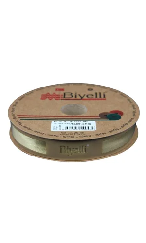 Biye Saten Katlı 044 Yağ Rengi 2 cm 25 Metre %100 Polyester