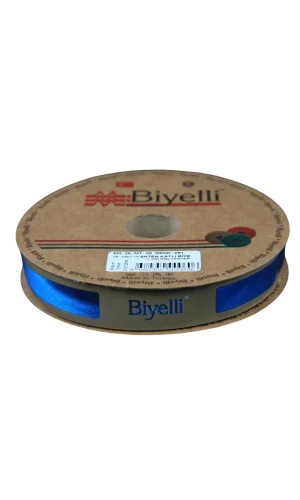 Biye Saten Katlı 061 Petrol Açık 2 cm 25 Metre %100 Polyester