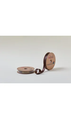 Biye Saten Katlı 084 Kahverengi 2 cm 25 Metre %100 Polyester