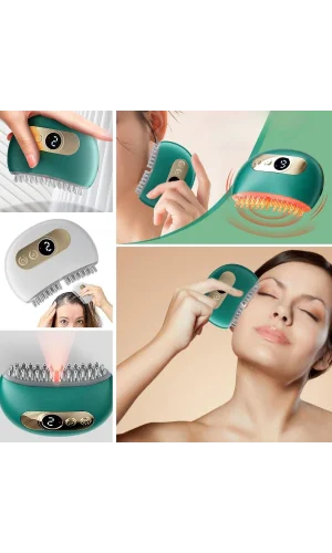 BUFFER® 1 Adet Akıllı Elektrik Akımlı EMS Titreşimli Masaj Tarağı Kademeli Yüz Masaj Aleti Aparatı