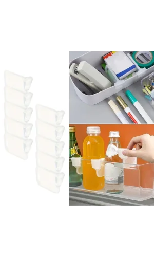 BUFFER® 10luŞeffaf Buzdolabı Yan Kapı Düzenleyici Buzdolabı Dolap İçi Bölümleyici Aparatlar