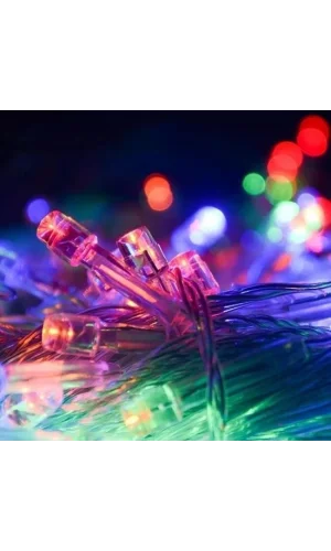 BUFFER® 10 Metre 100 Ledli 8 Fonksiyonlu Karışık Renkli RGB Led Lamba