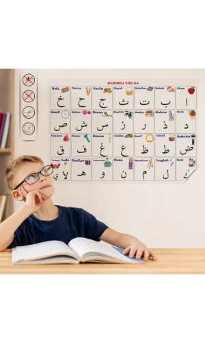 BUFFER® 100x150 cm Statik Kağıt Elif-Ba Öğrenme Tahtası