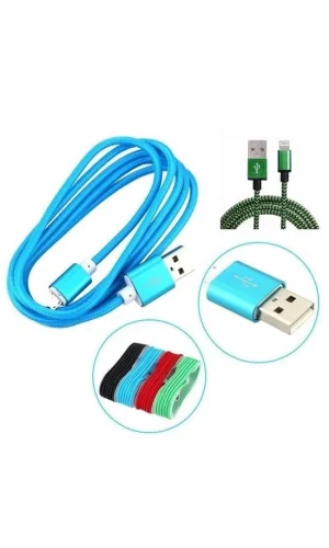 BUFFER® 1,5 Metrelik Örgü Şeklinde Apple Iphone Ipad Data Şarj Kablosu