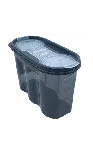 BUFFER® 2 Kapaklı Ölçekli Erzak Saklama Kabı - 1,2 Litre - SA930