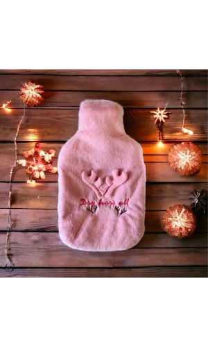 BUFFER® 2 Litrelik Geyikli Model Peluş Kılıflı Sıcak Su Torbası