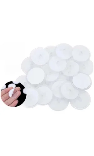 BUFFER® 20 Adet Şeffaf Yuvarlak 3 Cm Çaplı Güçlü Disk Yapışkanlar