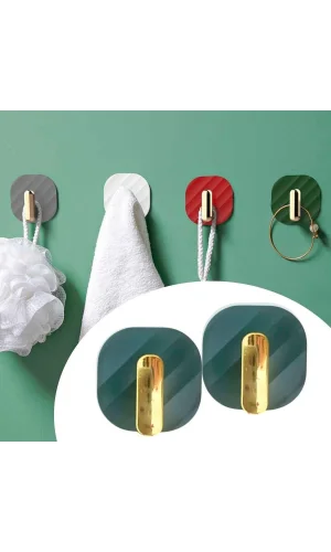 BUFFER® 2li Yapışkanlı Retro Askılık Dolap Kapak Kulpu Yeşil