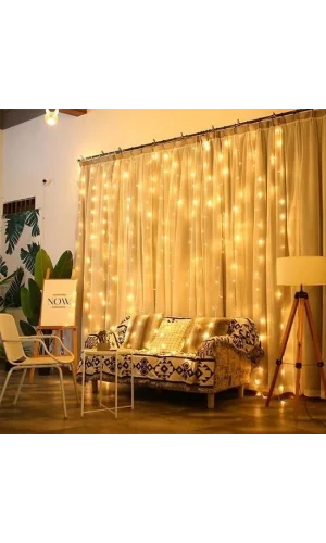 BUFFER® 2x2 Metre 320 Led 8 Fonskiyonlu Dekoratif Led Günışığı Perde