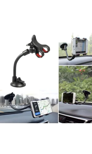 BUFFER® Akrobat Cama Sabitlenen Güçlü Vakumlu 360 Derece Dönen Tüm Modellere Uyan Oto Telefon Tutucu