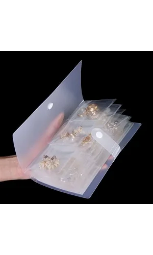 BUFFER® Albüm Şeklinde Aksesuar, Takı Saklama Poşetleri Kolye, Küpe, Bileklik Organizeri