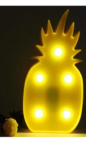BUFFER® Ananas Şeklinde Ledli Dekoratif Eğlenceli Çocuk Gece Lambası