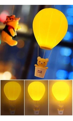 BUFFER® Balonlu Ayıcıklı Eğlenceli Dekoratif Gece Lambası Aydınlatması