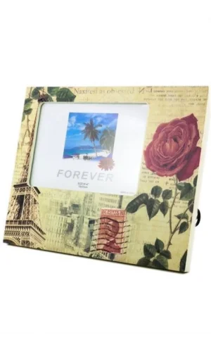 BUFFER® Decotown Dekoratif Desenli Çerçeve Gül Motifli Fotoğraf Çerçevesi