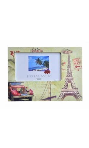 BUFFER® Decotown Eyfel Kulesi Şekilli Ahşap Fotoğraf Resim Koyma Çerçevesi