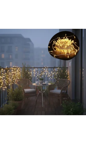 BUFFER® Günışığı Renk 5 Farklı Işık Modlu 10 Metre Eklemeli Dekor Boncuk Model Dekoratif Led