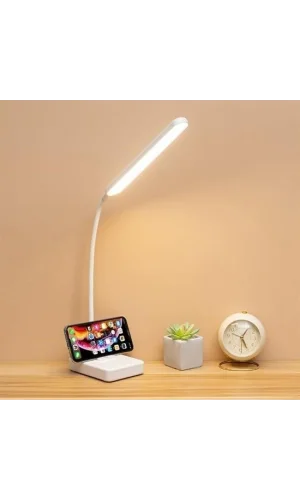 BUFFER® İnce Uzun USBli Dokunmatik 3 Kademeli 360 Derece Özel Göz Korumalı led Lityum Masa Lambası