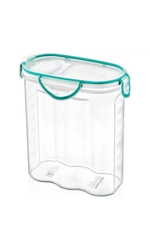 BUFFER® Kilitli Kapaklı Contalı Hava,Su Sıvı Geçirmez 2,4 Litre Erzak Saklama Kabı-SA590