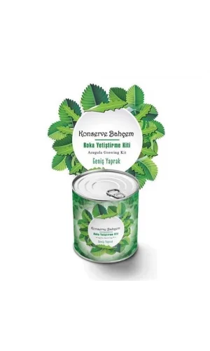 BUFFER® Konserve Bahçem Evde Konservede İri Yapraklı Roka Yetiştirme Kiti