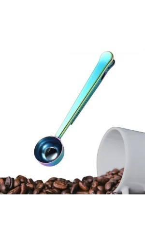 BUFFER® Mandallı Kahve Ölçü Kaşığı Renkli Çok Fonksiyonlu Paslanmaz Çelik Kaşık