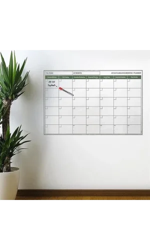 BUFFER® Manyetik Yapışkanlı Bir Aylık Program Planlayıcı Takvim 85x56 cm
