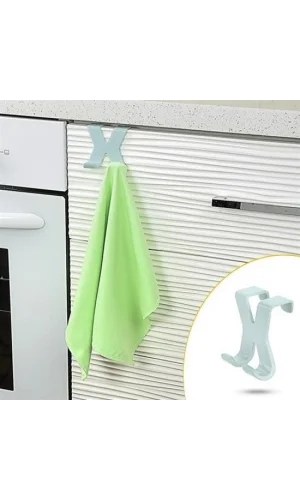 BUFFER® Mutfak Banyo Dolap Kapağına Takılan Meta Havlu Askılığı Aparatı
