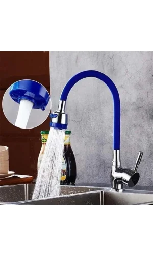 BUFFER® Oynar Başlıklı Tasarruflu Kubar Musluk Borusu ve Başlığı Mavi