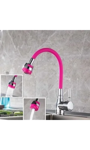 BUFFER® Oynar Başlıklı Tasarruflu Kubar Musluk Borusu ve Başlığı  Pembe
