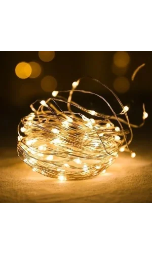 BUFFER® Peri Led Işık 28 Ledli  3 Metre Sarı Led Şerit Aydınlatma Spot Led