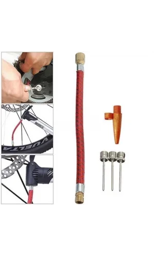 BUFFER® Pompa İğne Başlık Seti Top Bisiklet Lastiği Şişirme İğneleri
