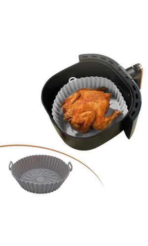 BUFFER® Renkli Isıya Dayanıklı Yıkanılabilir Silikon Fırın Ve Airfryer Yuvarlak Pişirme Matı 20 Cm