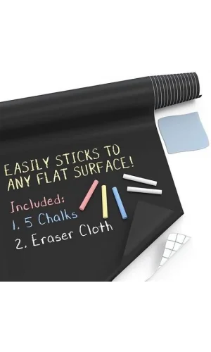 BUFFER® Sticker Rulo Yapışkanlı Çocuk Yazı Yazma Tahtası Yazı Yazma Sticker