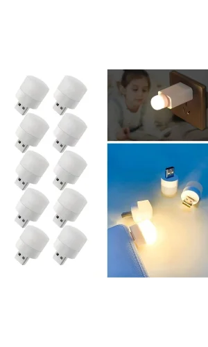 BUFFER® USB Mini Top LED 10’lu Aydınlatma Seti – Sıcak Renkli Gece Lambası, Enerji Tasarruflu Mikro LED Işıklar
