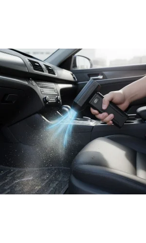 BUFFER® USB Şarjlı Güçlü Hava Üflemeli Toz Temizleyici Araç İçi, Klavye, PC ve Elektronik Cihaz Temizlik Cihazı X8 Jetfan