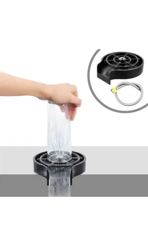 BUFFER® Yüksek Basınçlı Otomatik Bardak Yıkama Aparatı Mutfak Lavaboları İçin Hızlı Kupa Durulayıcı