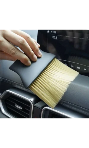 BUFFER® Yumuşak Kıllı ve Ergonomik Saplı Araç İçi Detaylı Toz Temizleme Fırçası
