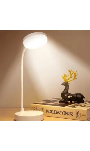 BUFFER® Yuvarlak USBli Dokunmatik 3 Kademeli 360 Derece  Özel Göz Korumalı Led Lityum Masa Lambası