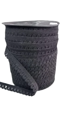 Çamaşır Askısı Şerit en 1 cm Siyah 5 Metre