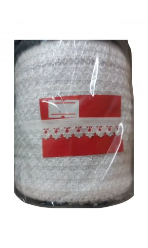 Çamaşır Lastiği Dantelli 1 cm 75 Metre 1 Top Beyaz 1. Model