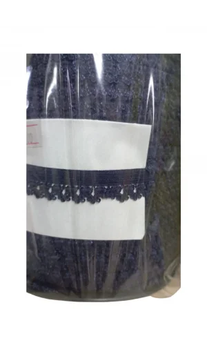Çamaşır Lastiği Dantelli 1 cm 75 Metre 1 Top Lacivert