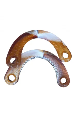 Çanta Sapı Ay Model Kahverengi-Beyaz 20 cm