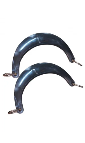 Çanta Sapı Ay Model Siyah Dalgalı 17 cm