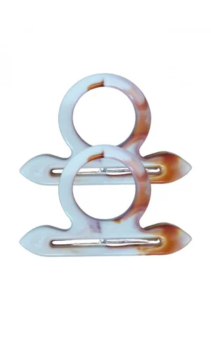 Çanta Sapı Çapa Model Kahverengi - Beyaz 18 cm