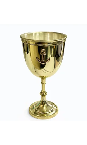 Çapa Desenli Pirinç Kadeh Bardak