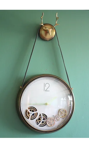 Çarklı Geyikli Duvar Saati